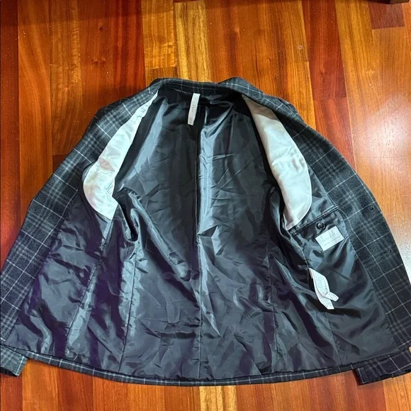 Zara Man Dark Gray Plain Blazer, sz 36 - Picture 5 of 9